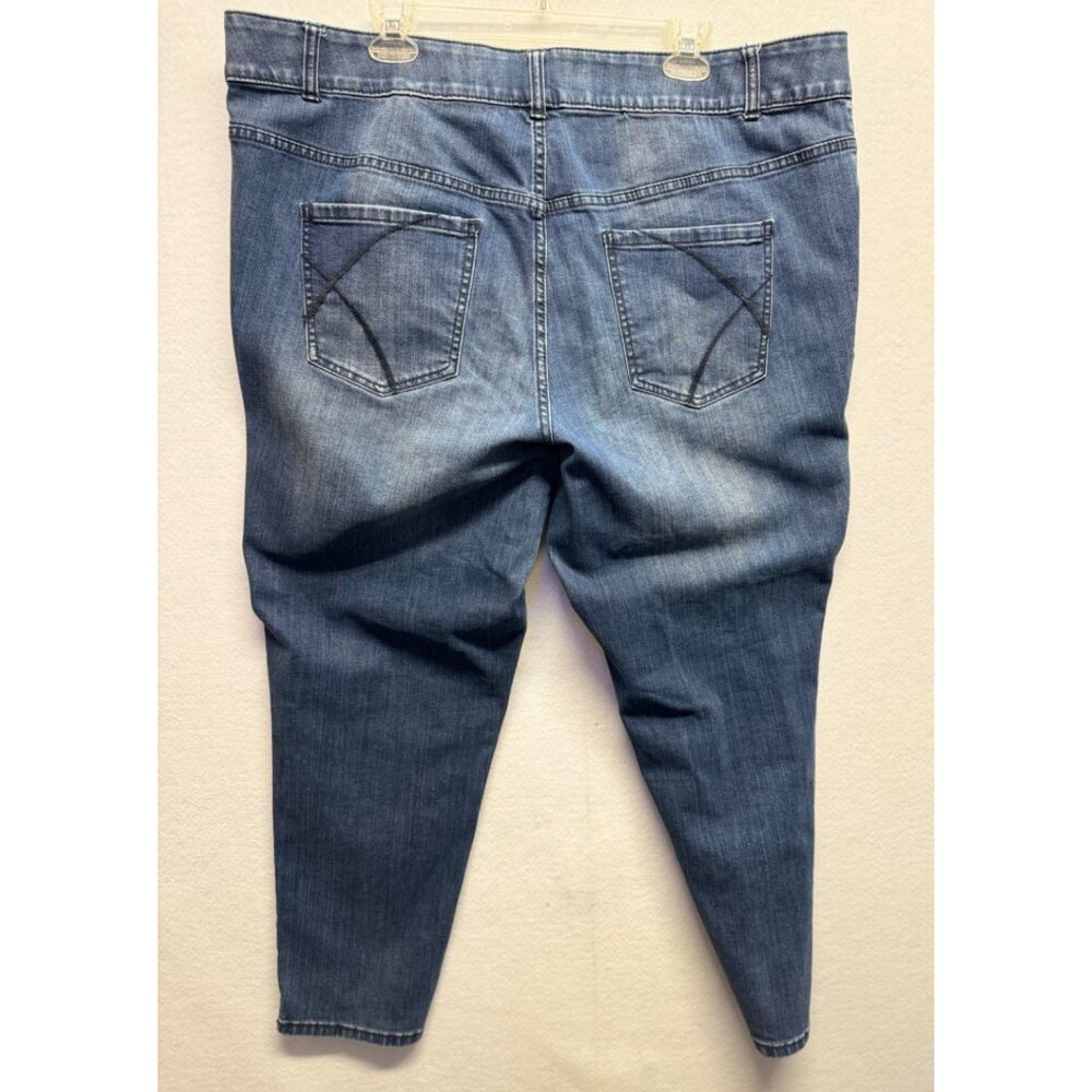 Lane Bryant Regular Skinny Tighter Tummy Tech Stretch Blue Jeans Size 24 - Picture 8 of 9